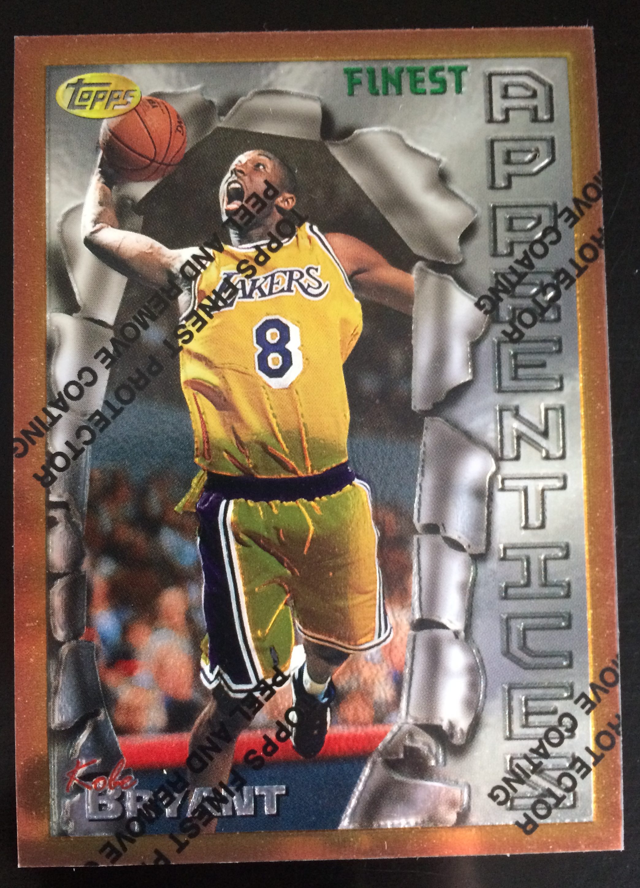 1996-97 Topps Finest #74 Kobe Bryant Rookie Card – Apprentices